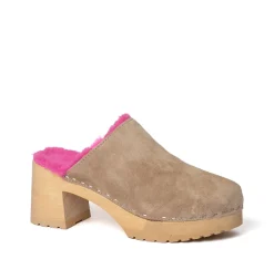 Hanja Kaschmir/Plusch Taupe/Pink (Natur)-SOFTCLOX Sale