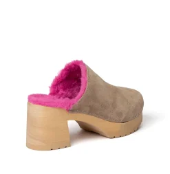 Hanja Kaschmir/Plusch Taupe/Pink (Natur)-SOFTCLOX Sale