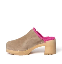 Hanja Kaschmir/Plusch Taupe/Pink (Natur)-SOFTCLOX Sale