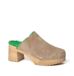 Hanja Kaschmir/Plusch Taupe/Green (Natur)-SOFTCLOX Hot