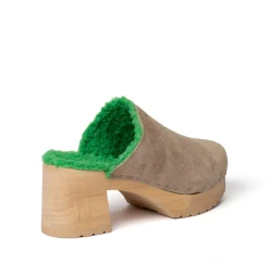 Hanja Kaschmir/Plusch Taupe/Green (Natur)-SOFTCLOX Hot