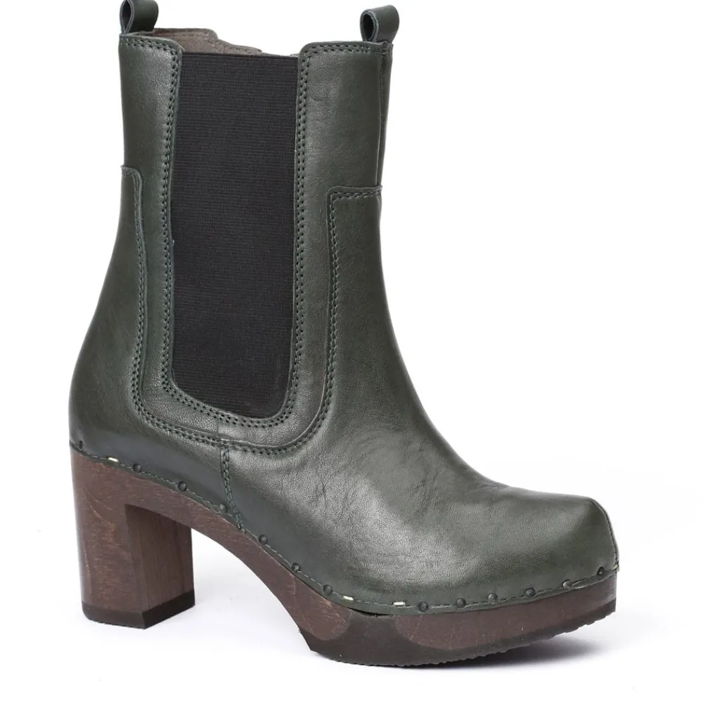 Laurentia Washed Nappa Oliv-SOFTCLOX Fashion