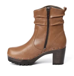 O-Bootie Washed Nappa Camel-SOFTCLOX Clearance