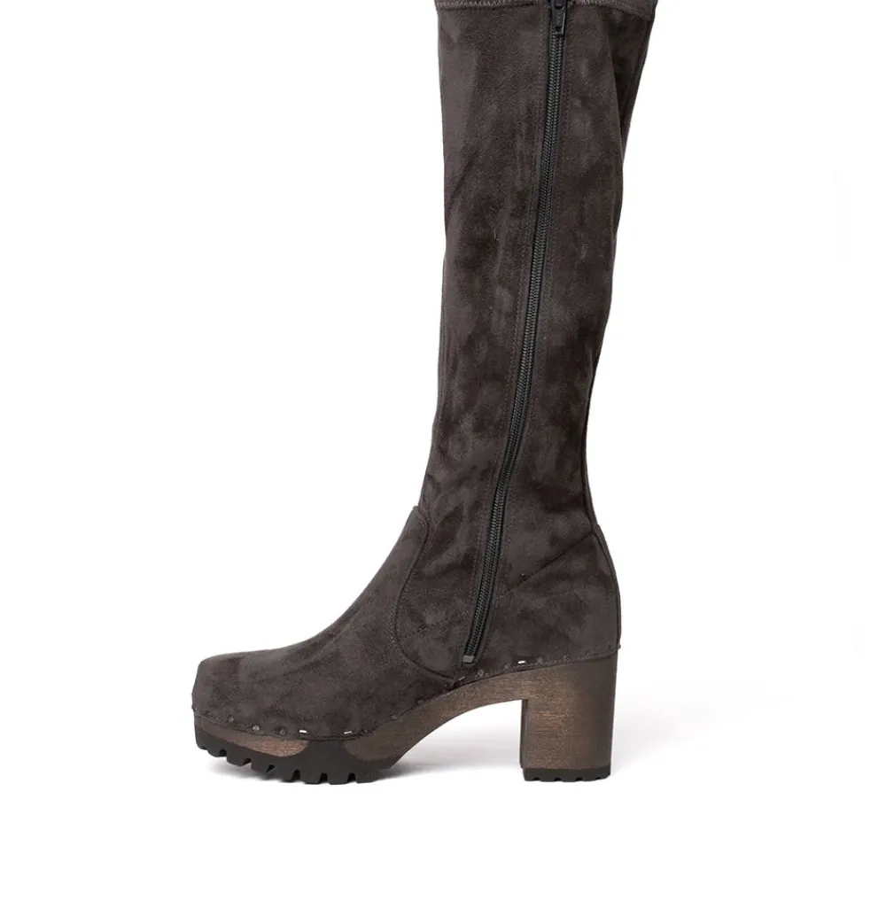 Olivera Vegan Velourseffekt Grau (Dunkel)-SOFTCLOX Outlet